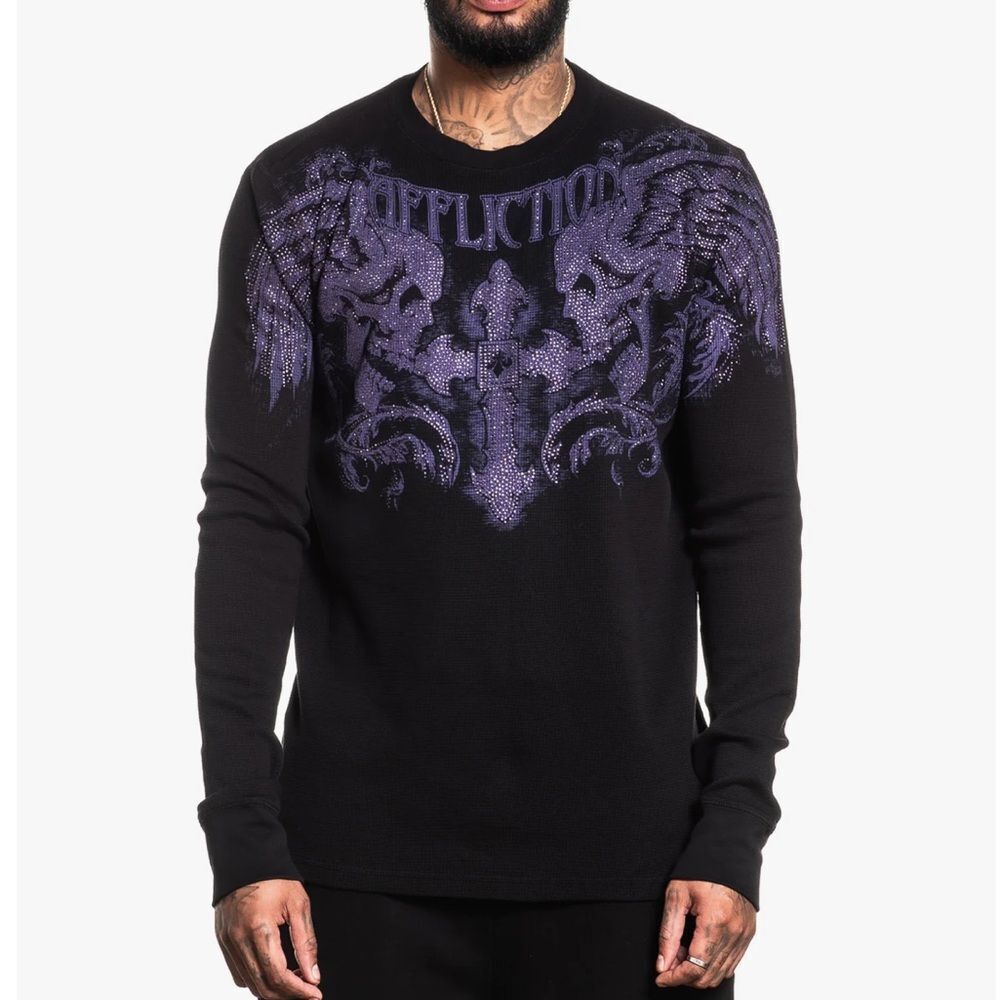 AFFLICTION - Long Sleeve Winged Up Thermal